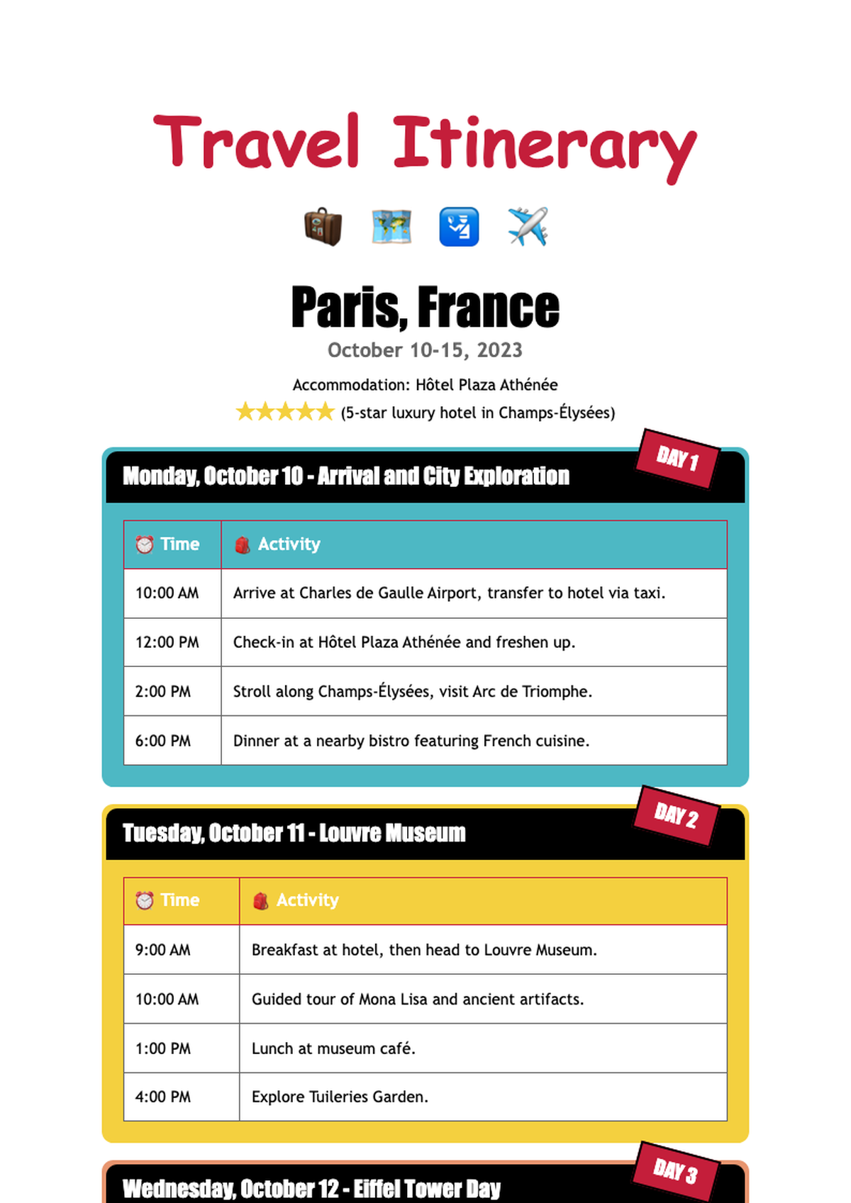 Colorful Barcelona travel itinerary with daily schedule and activities_variant_3